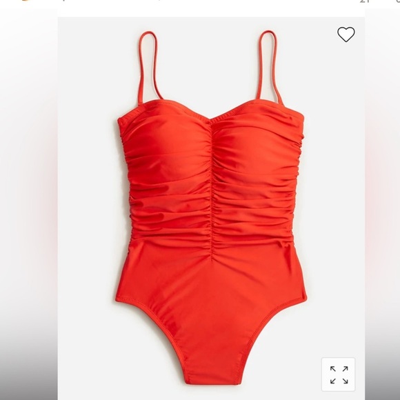 NWT J. Crew BF176 Ruched sweetheart One Piece Swimsuit Bathing Suit NAVY - Picture 7 of 7